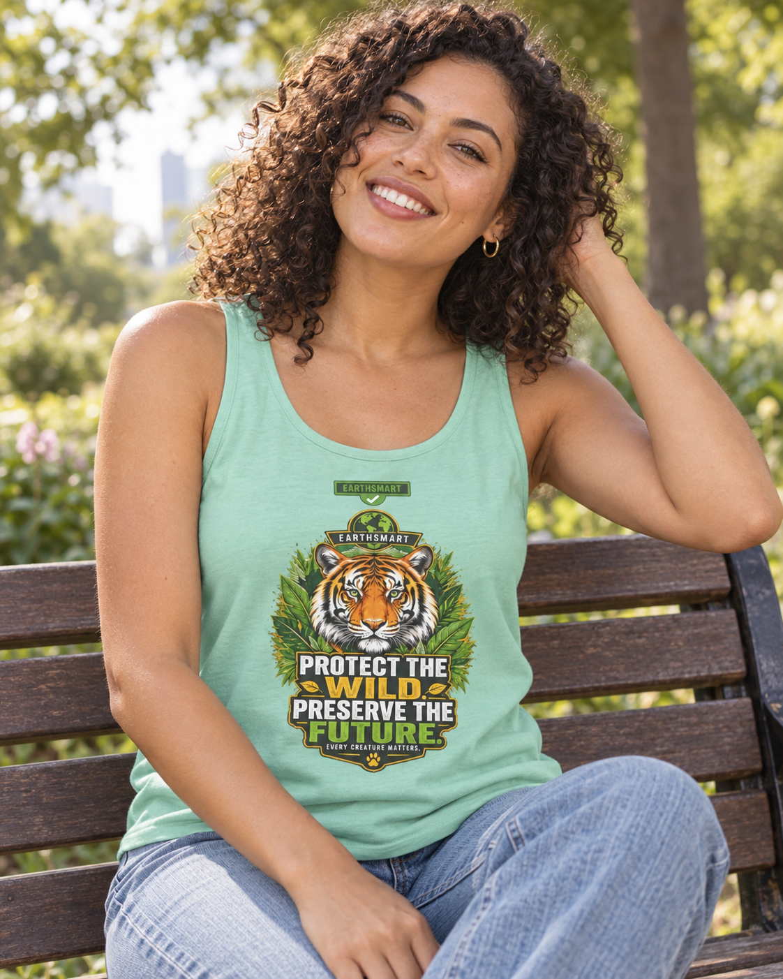 EARTHSMART Classic Tank top — PROTECT THE WILD - PRESERVE THE FUTURE - 100% cotton -  Eco Friendly.