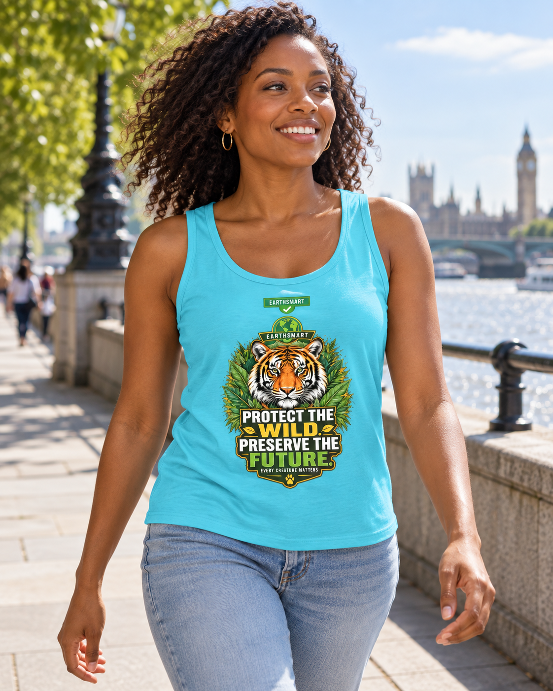 EARTHSMART Classic Tank top — PROTECT THE WILD - PRESERVE THE FUTURE - 100% cotton -  Eco Friendly.