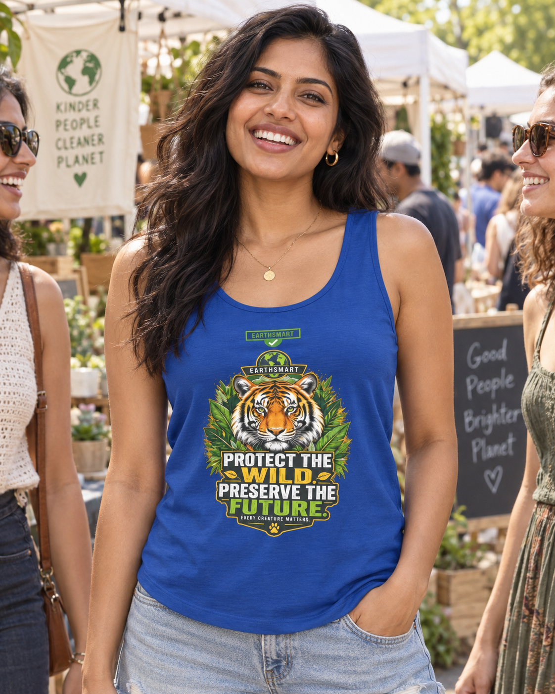 EARTHSMART Classic Tank top — PROTECT THE WILD - PRESERVE THE FUTURE - 100% cotton -  Eco Friendly.