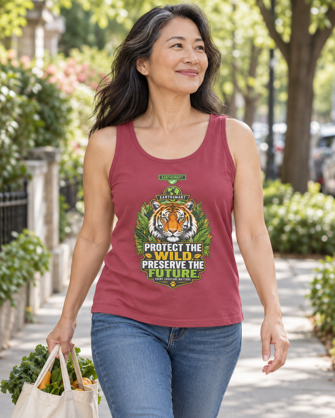 EARTHSMART Classic Tank top — PROTECT THE WILD - PRESERVE THE FUTURE - 100% cotton -  Eco Friendly.