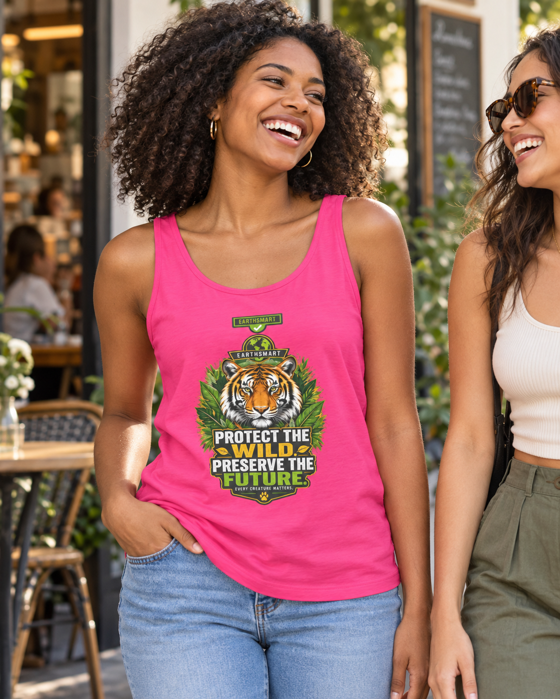 EARTHSMART Classic Tank top — PROTECT THE WILD - PRESERVE THE FUTURE - 100% cotton -  Eco Friendly.