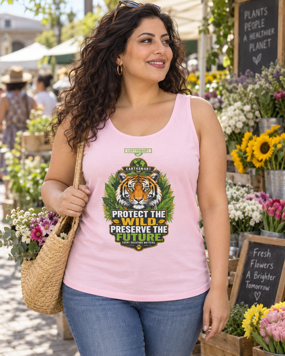 EARTHSMART Classic Tank top — PROTECT THE WILD - PRESERVE THE FUTURE - 100% cotton -  Eco Friendly.