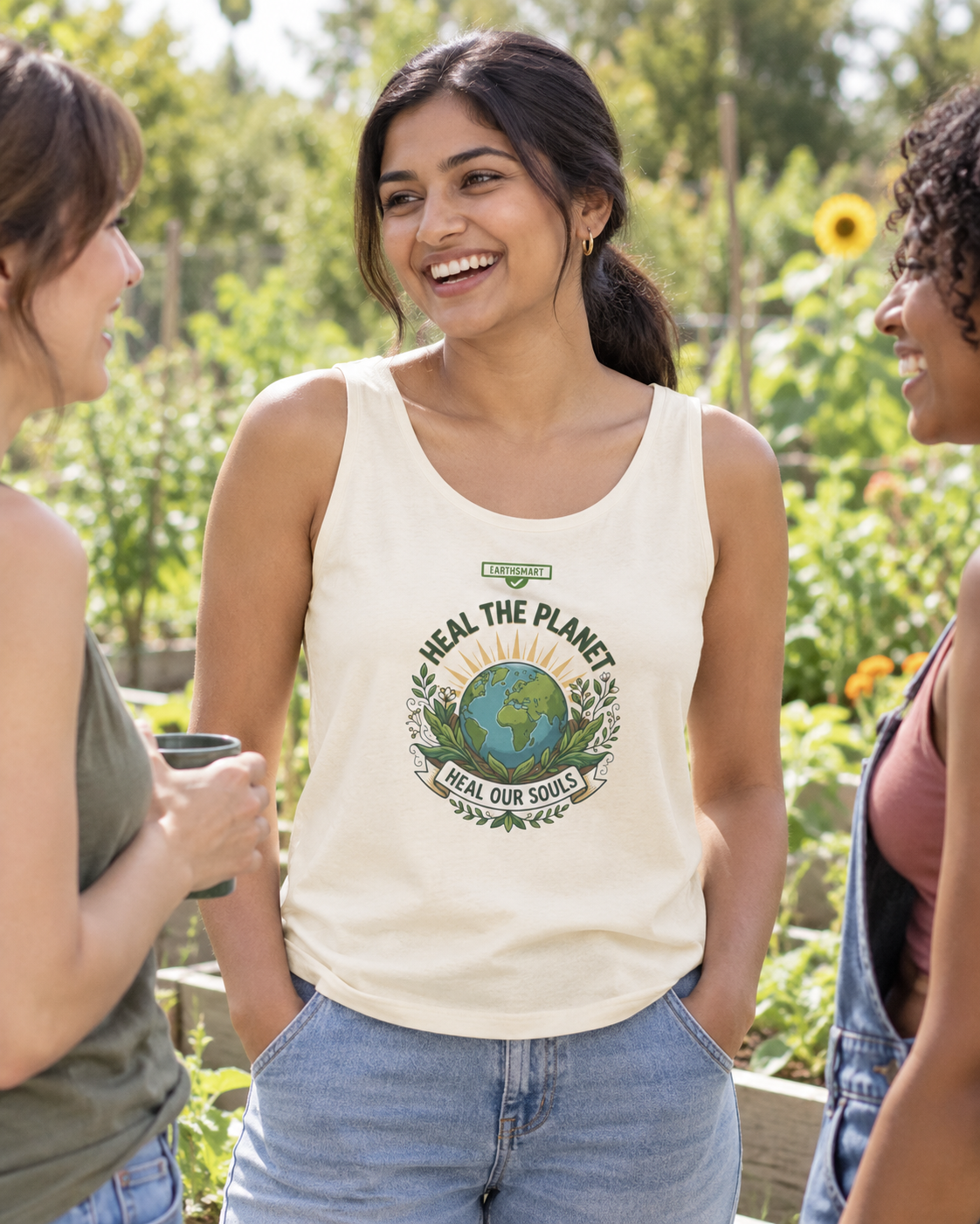 EARTHSMART Classic Tank top — Heal the planet, heal our souls - 100% cotton -  Eco Friendly.
