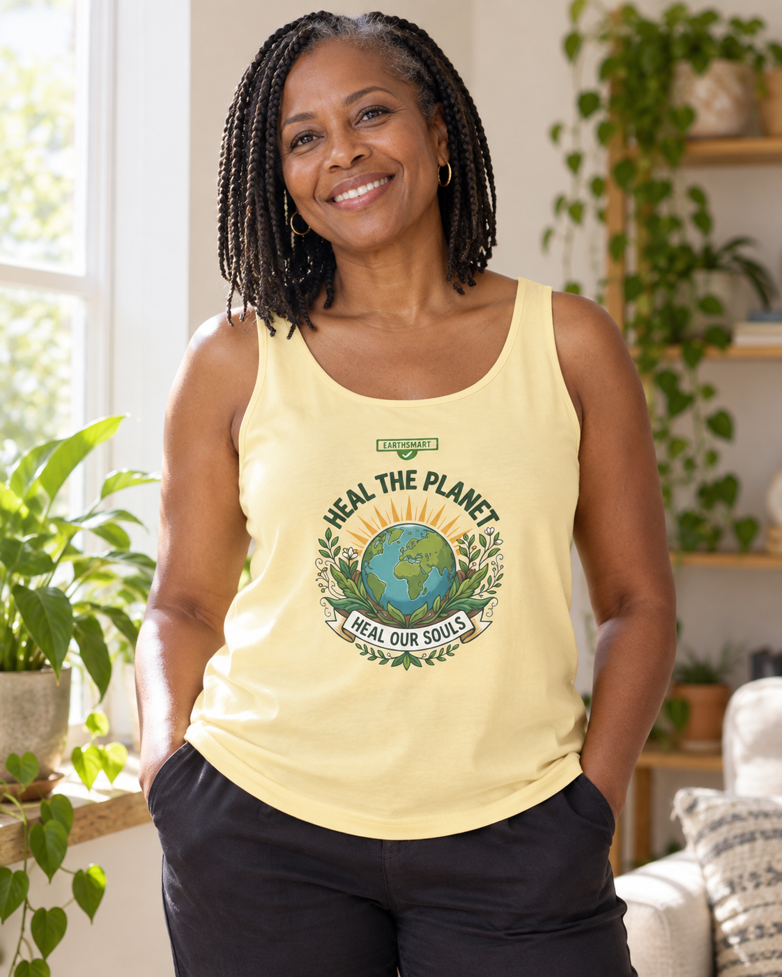 EARTHSMART Classic Tank top — Heal the planet, heal our souls - 100% cotton -  Eco Friendly.