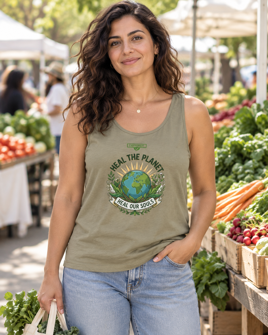 EARTHSMART Classic Tank top — Heal the planet, heal our souls - 100% cotton -  Eco Friendly.