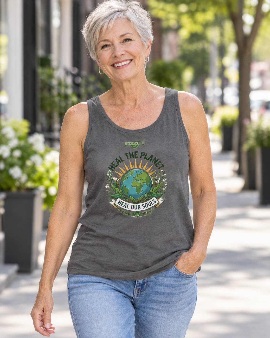 EARTHSMART Classic Tank top — Heal the planet, heal our souls - 100% cotton -  Eco Friendly.
