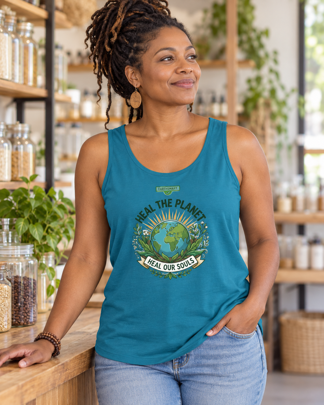 EARTHSMART Classic Tank top — Heal the planet, heal our souls - 100% cotton -  Eco Friendly.