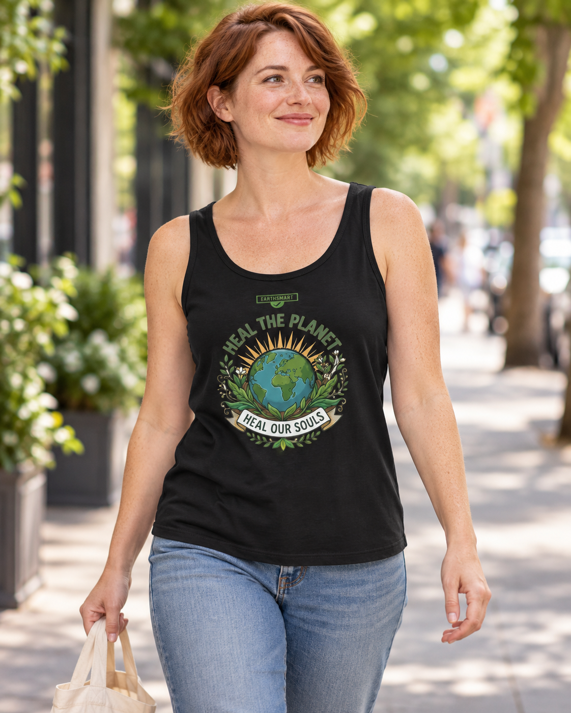 EARTHSMART Classic Tank top — Heal the planet, heal our souls - 100% cotton -  Eco Friendly.