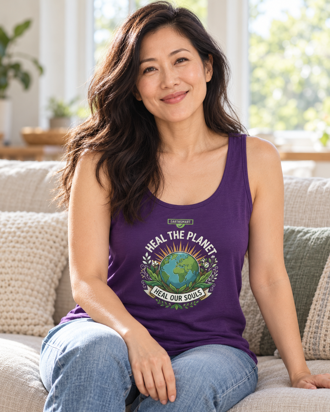 EARTHSMART Classic Tank top — Heal the planet, heal our souls - 100% cotton -  Eco Friendly.