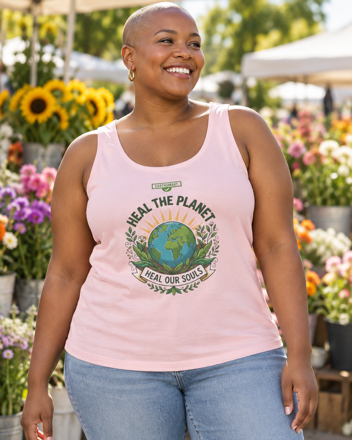 EARTHSMART Classic Tank top — Heal the planet, heal our souls - 100% cotton -  Eco Friendly.