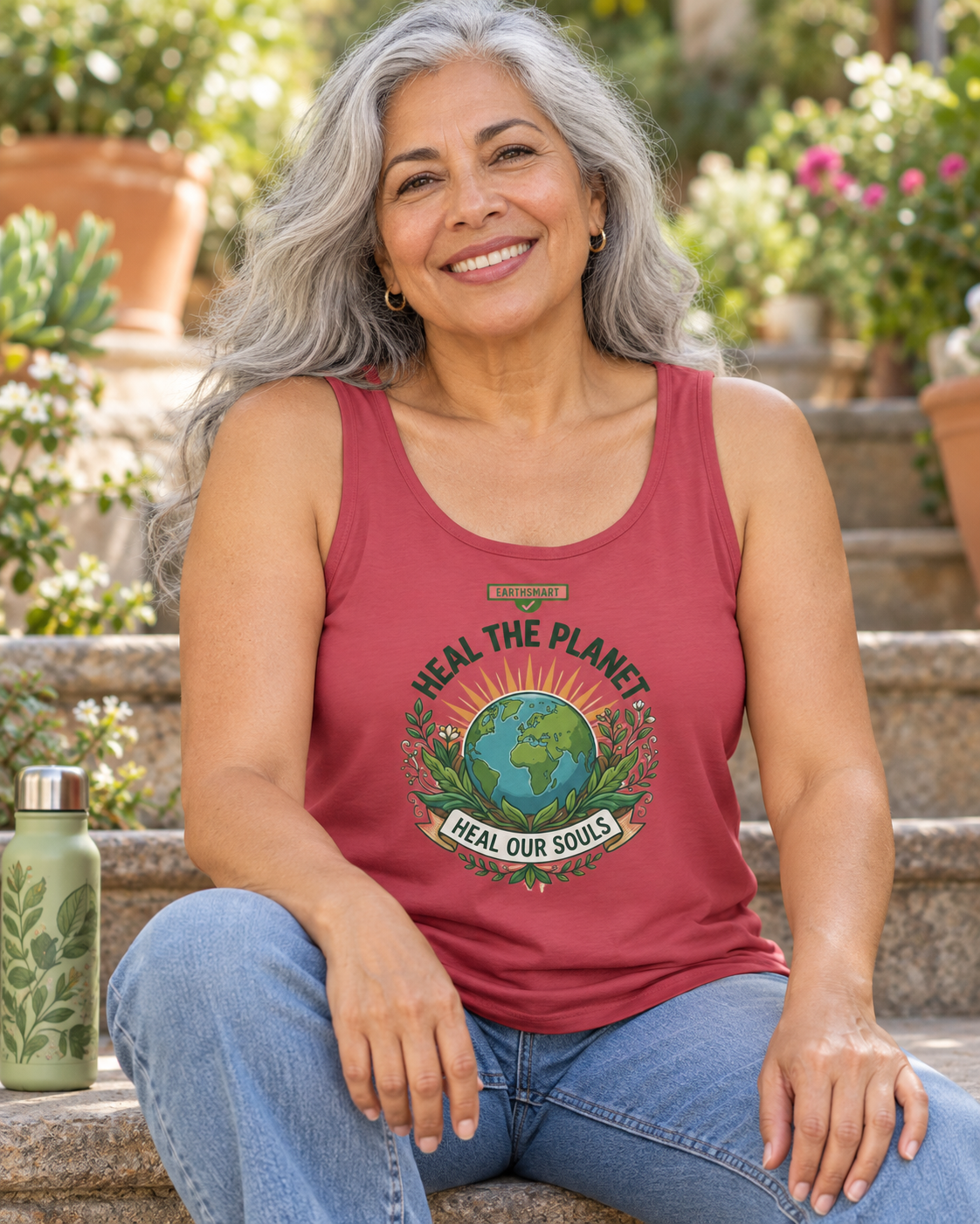 EARTHSMART Classic Tank top — Heal the planet, heal our souls - 100% cotton -  Eco Friendly.