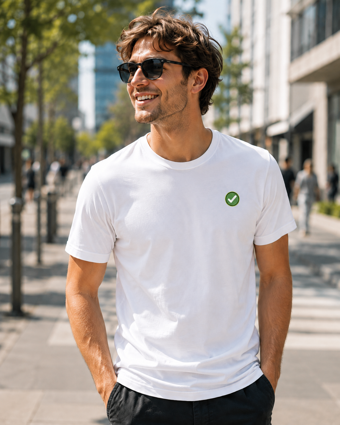 EARTHSMART 'ICONIC EMBLEM' - ORGANIC 100% COTTON T-SHIRT.