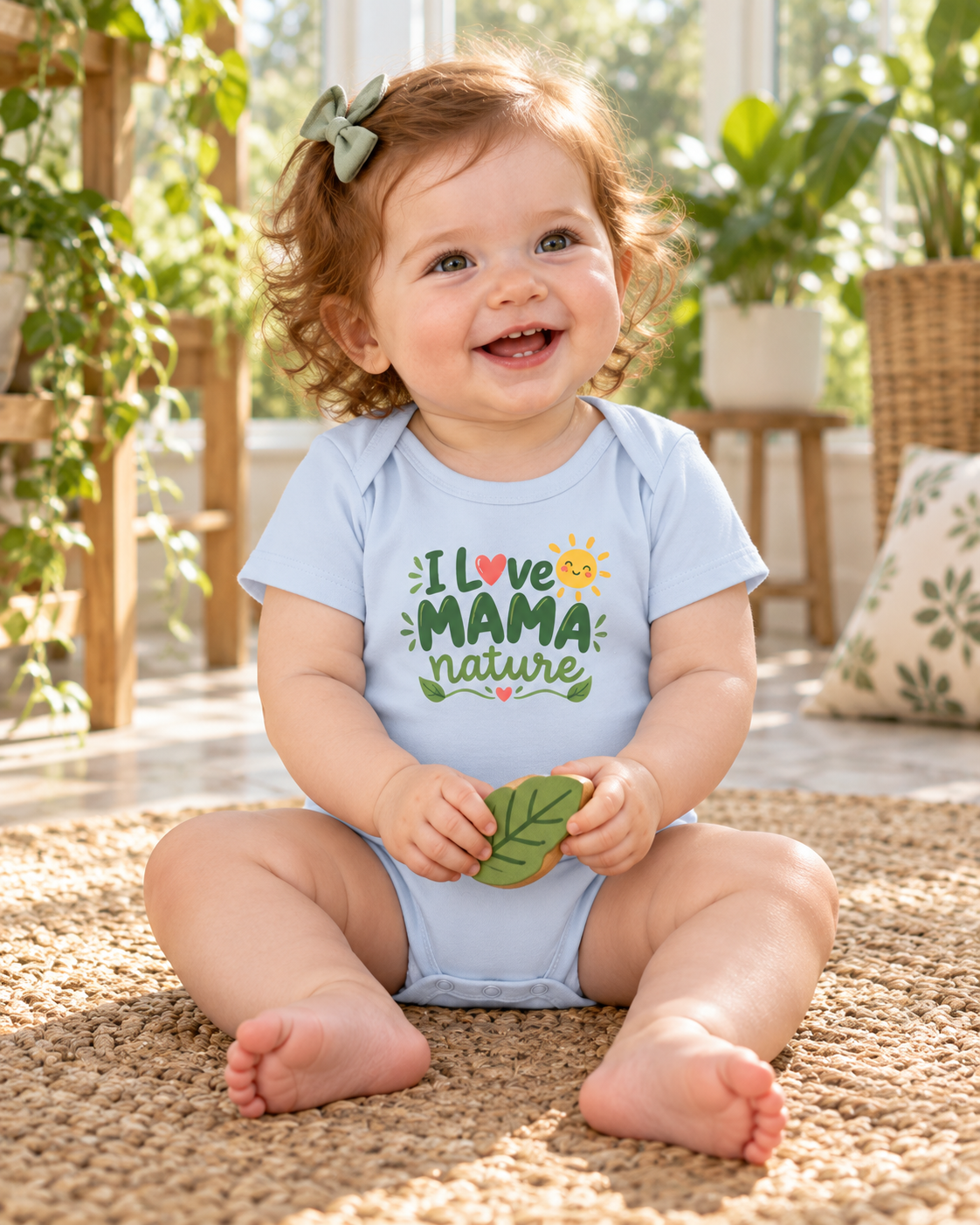 EARTHSMART BABY BODYSUIT — I LOVE MAMA NATURE -  ECO-FRIENDLY ORGANIC ONESIE (UNISEX) (0 - 18 MONTHS)