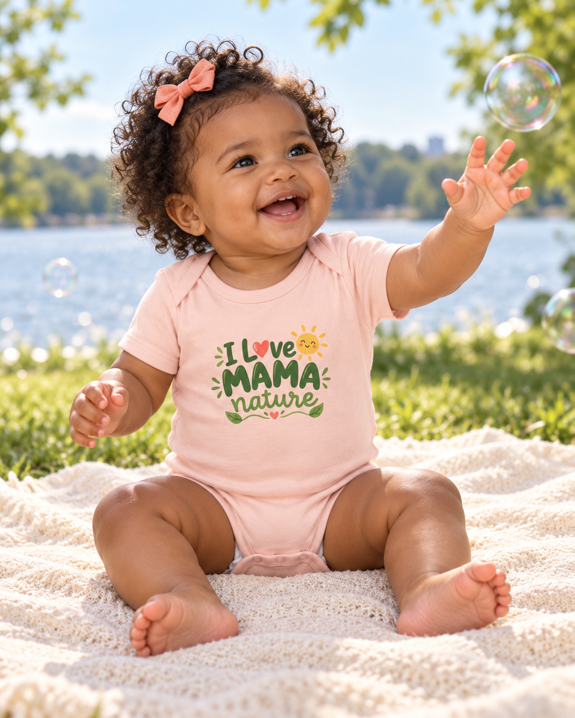 EARTHSMART BABY BODYSUIT — I LOVE MAMA NATURE -  ECO-FRIENDLY ORGANIC ONESIE (UNISEX) (0 - 18 MONTHS)