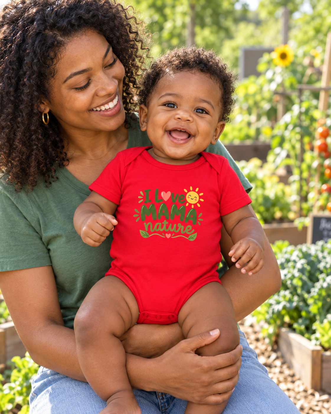 EARTHSMART BABY BODYSUIT — I LOVE MAMA NATURE -  ECO-FRIENDLY ORGANIC ONESIE (UNISEX) (0 - 18 MONTHS)