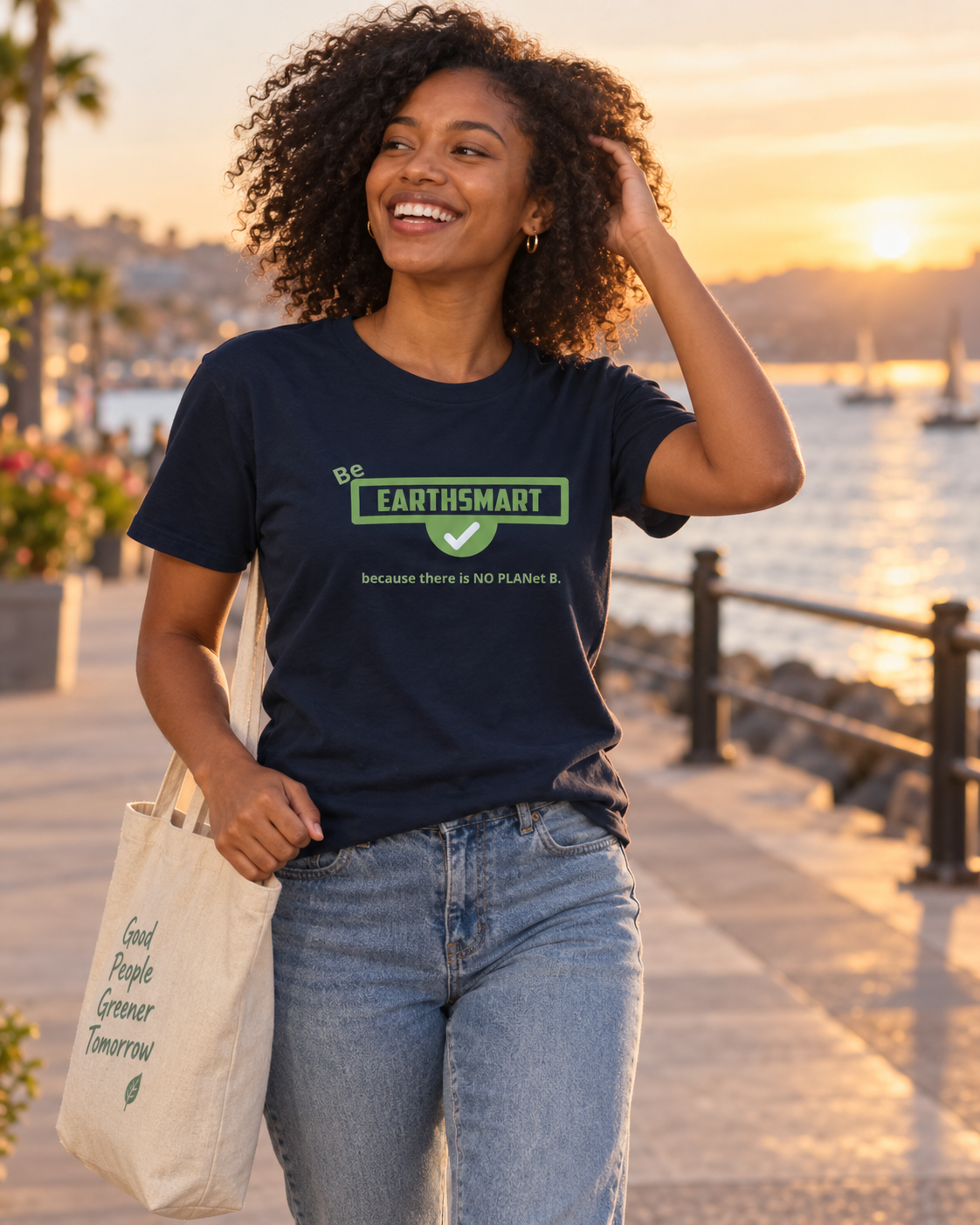 EARTHSMART TEE 'NO PLANET B' - ORGANIC 100% COTTON T-SHIRT.