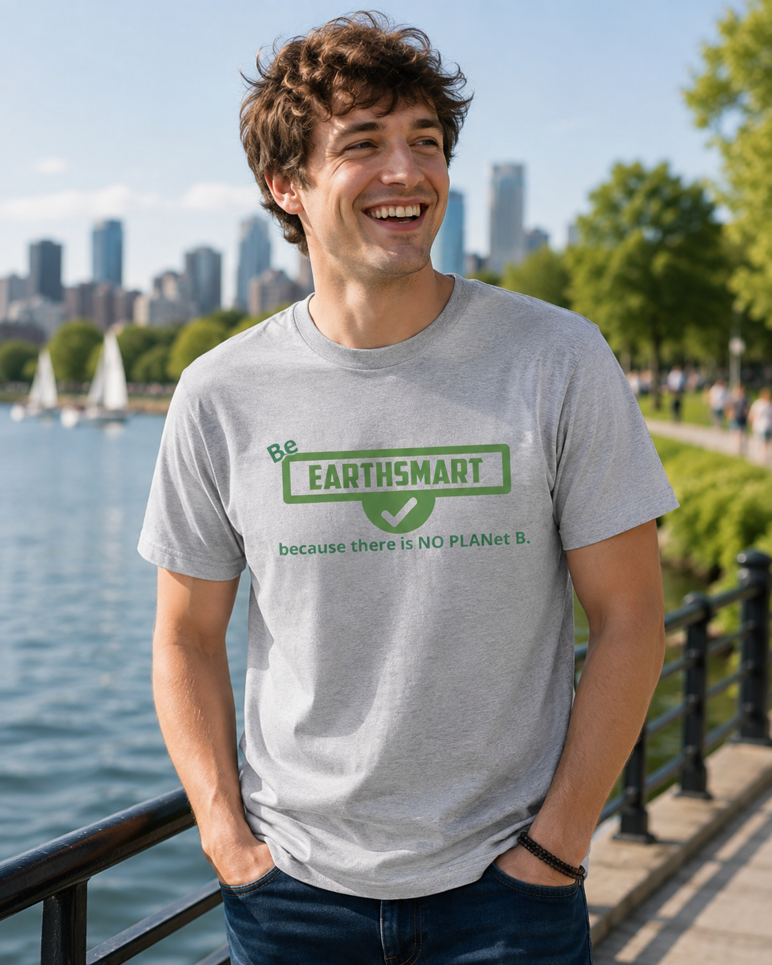 EARTHSMART 'NO PLANET B' -  ORGANIC 100% COTTON T SHIRT.