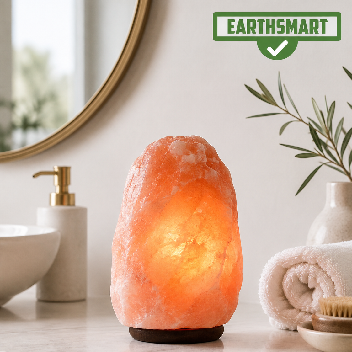 INDUS VALLEY PINK SALT LAMP - (CLASSIC). A Beautifully hand crafted organic piece of home décor. Himalayan Pink Salt Lamp.