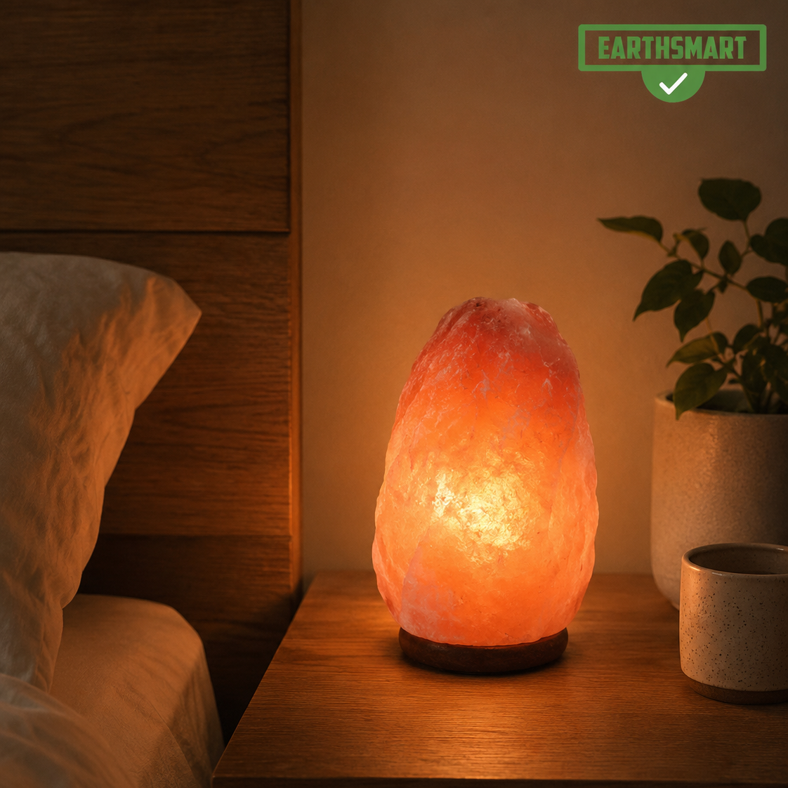INDUS VALLEY PINK SALT LAMP - (CLASSIC). A Beautifully hand crafted organic piece of home décor. Himalayan Pink Salt Lamp.
