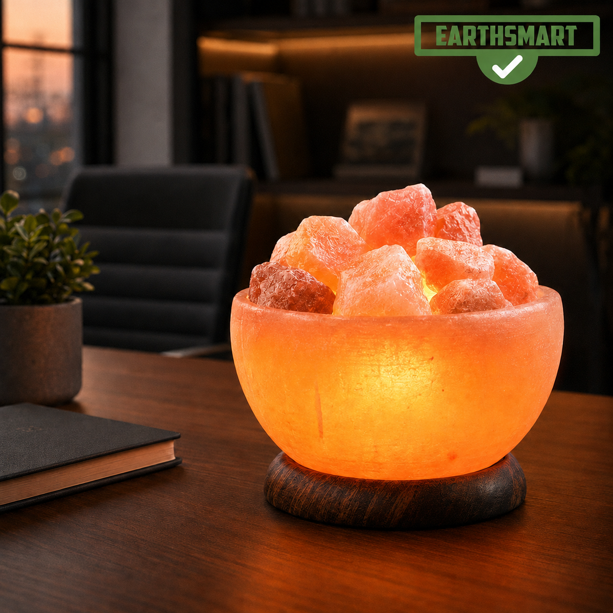 INDUS VALLEY PINK SALT LAMP - (STONE BOWL & ROCKS). A Beautifully hand crafted organic piece of home décor. Himalayan Pink Salt Lamp. (Copy)