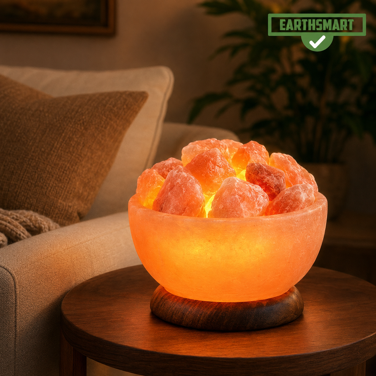 INDUS VALLEY PINK SALT LAMP - (STONE BOWL & ROCKS). A Beautifully hand crafted organic piece of home décor. Himalayan Pink Salt Lamp. (Copy)