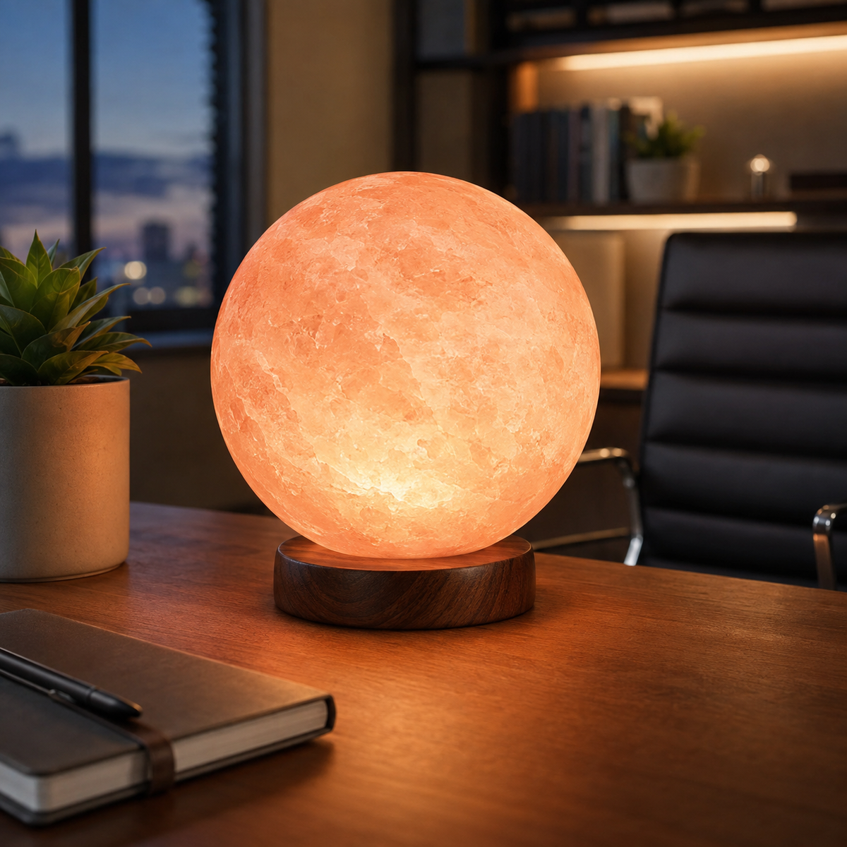 INDUS VALLEY PINK SALT LAMP - (GLOBE SHAPE). A Beautifully hand crafted organic piece of home décor. Himalayan Pink Salt Lamp.
