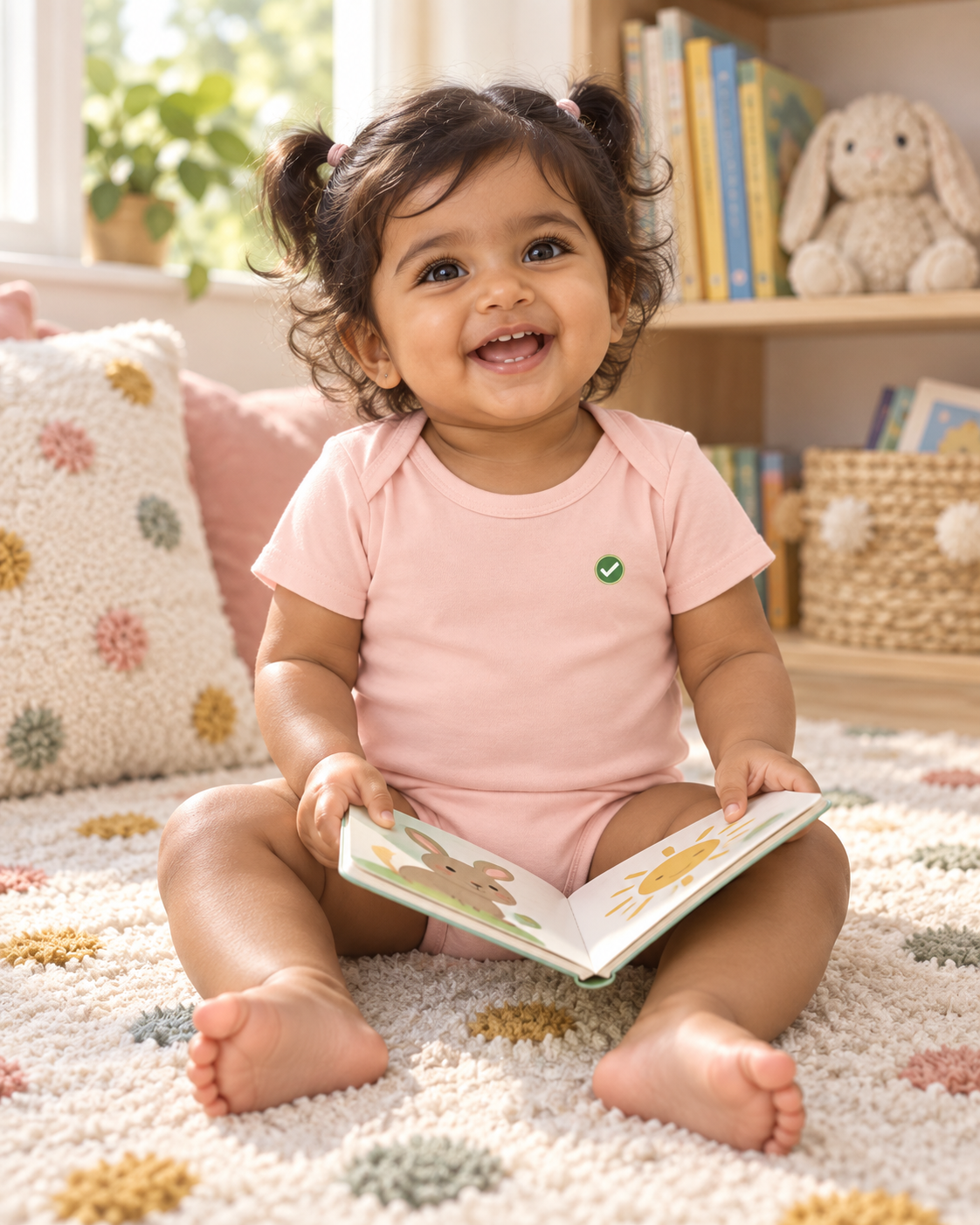 EARTHSMART EMBLEM - BABY BODYSUIT — ECO-FRIENDLY ORGANIC ONESIE (UNISEX) (0 - 18 MONTHS)