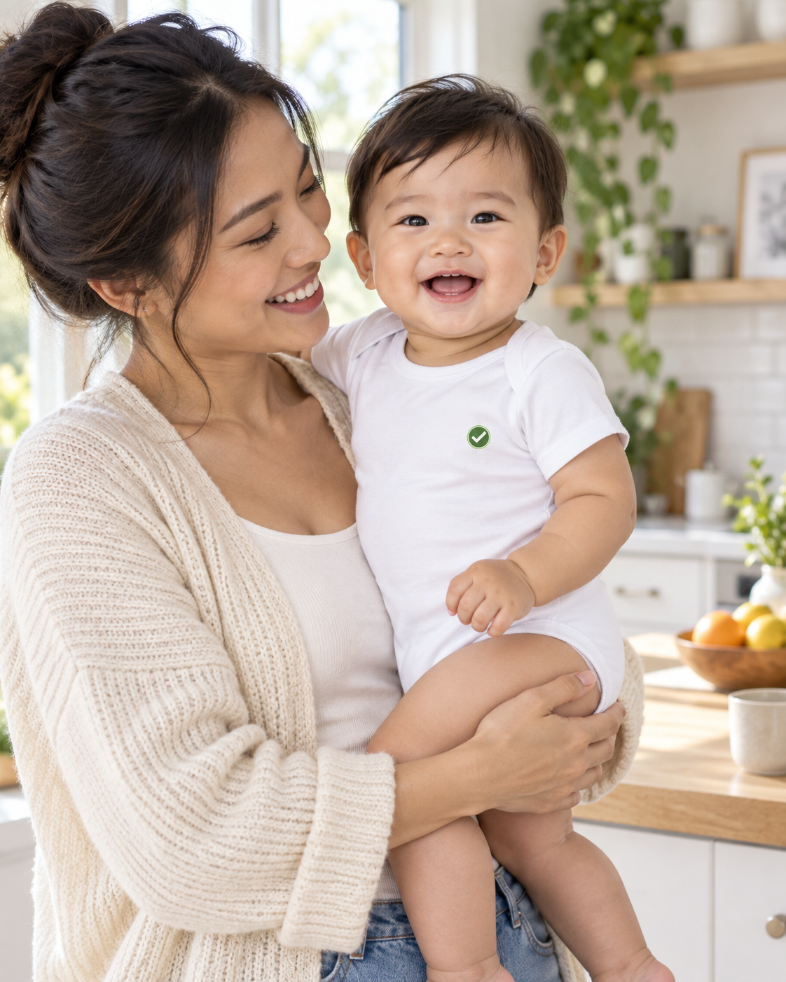 EARTHSMART EMBLEM - BABY BODYSUIT — ECO-FRIENDLY ORGANIC ONESIE (UNISEX) (0 - 18 MONTHS)