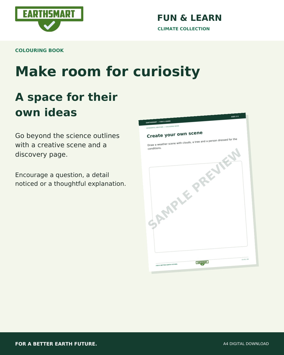 Earthsmart Wonderful Weather Colouring Book: make room for curiosity