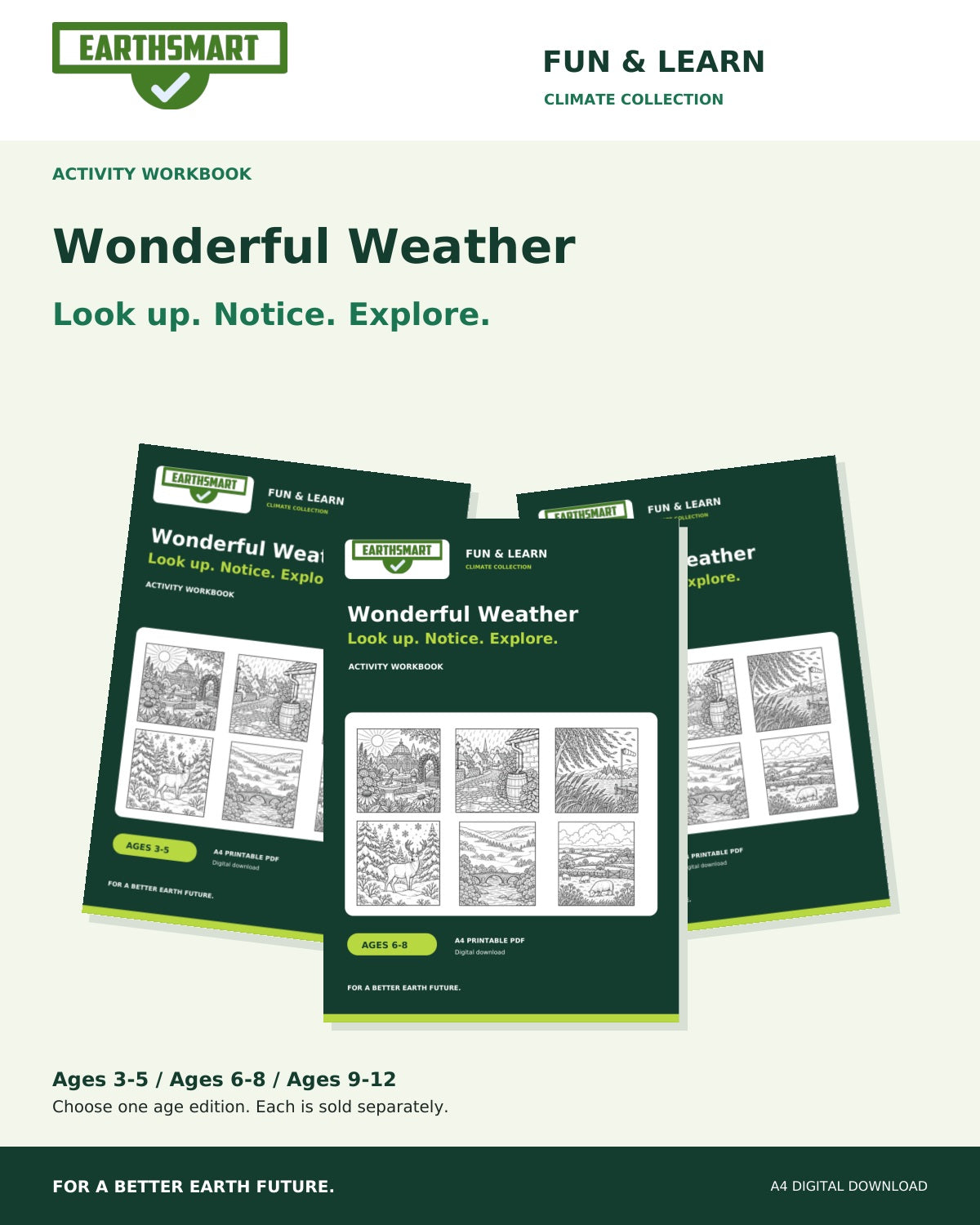 Earthsmart Wonderful Weather Activity Workbook: explore the collection