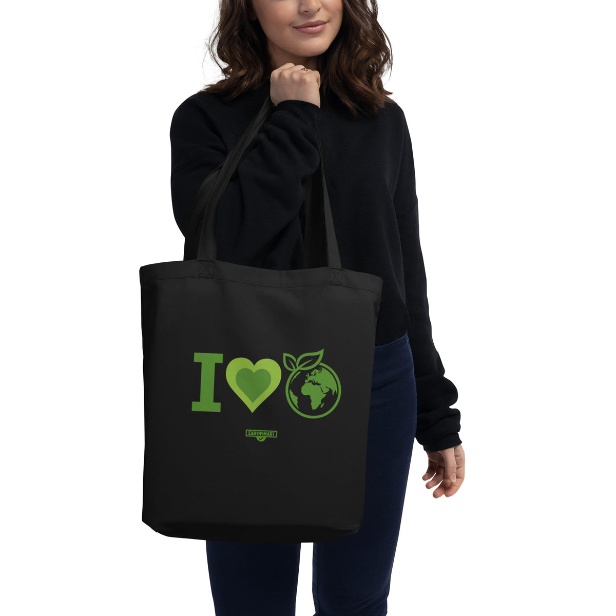 EARTHSMART - I LOVE EARTH (Premium) Eco Tote Bag.