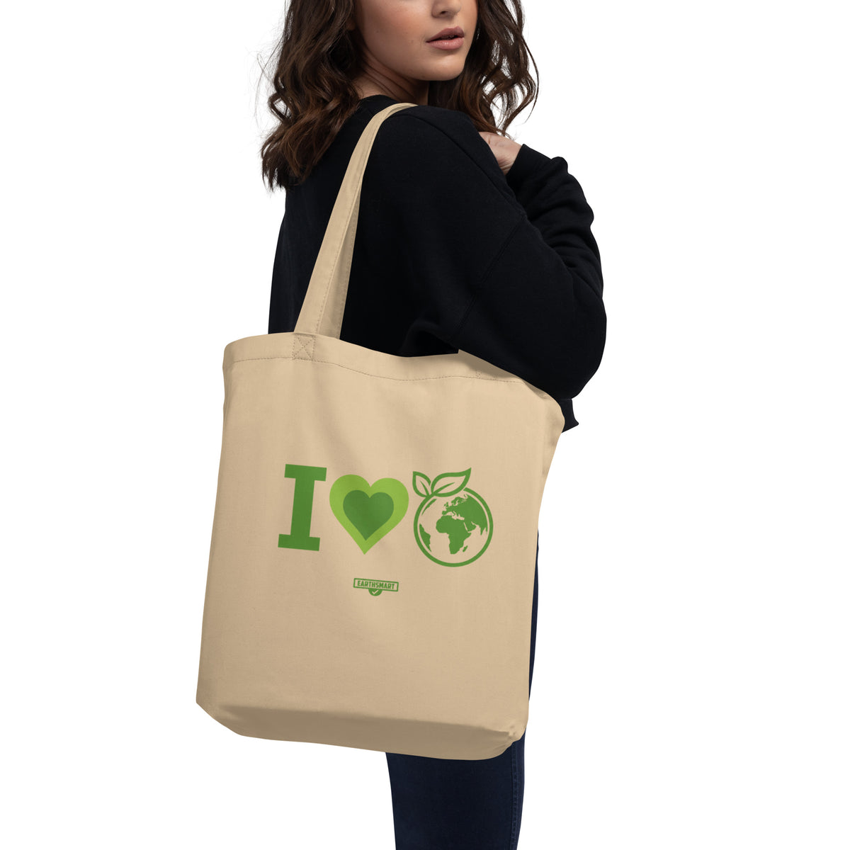 EARTHSMART - I LOVE EARTH (Premium) Eco Tote Bag.