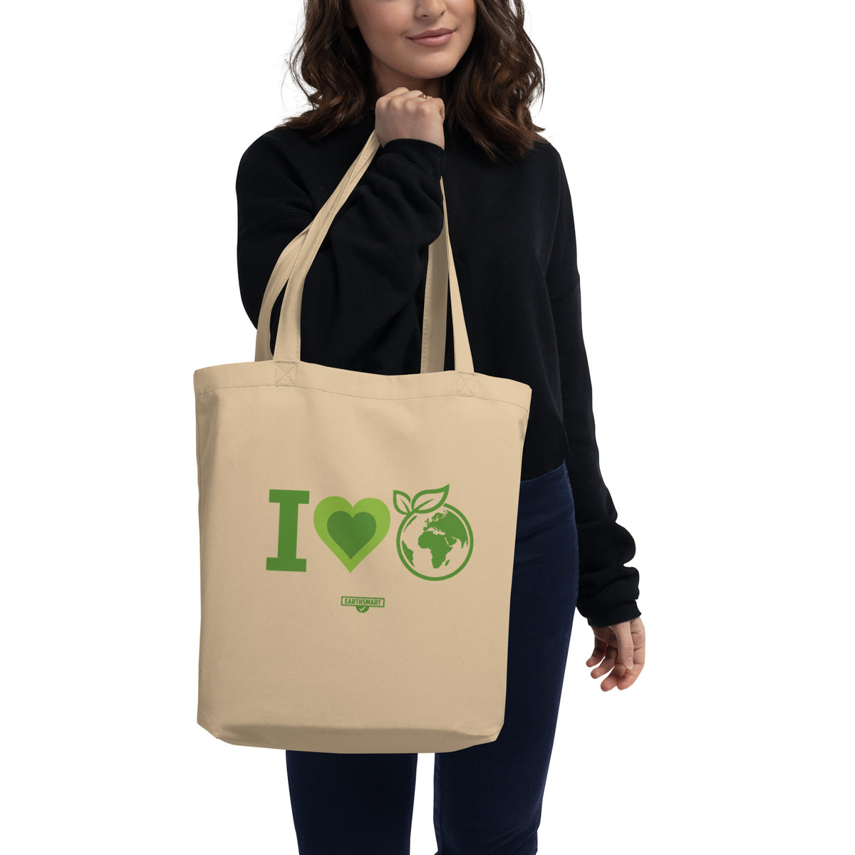 EARTHSMART - I LOVE EARTH (Premium) Eco Tote Bag.