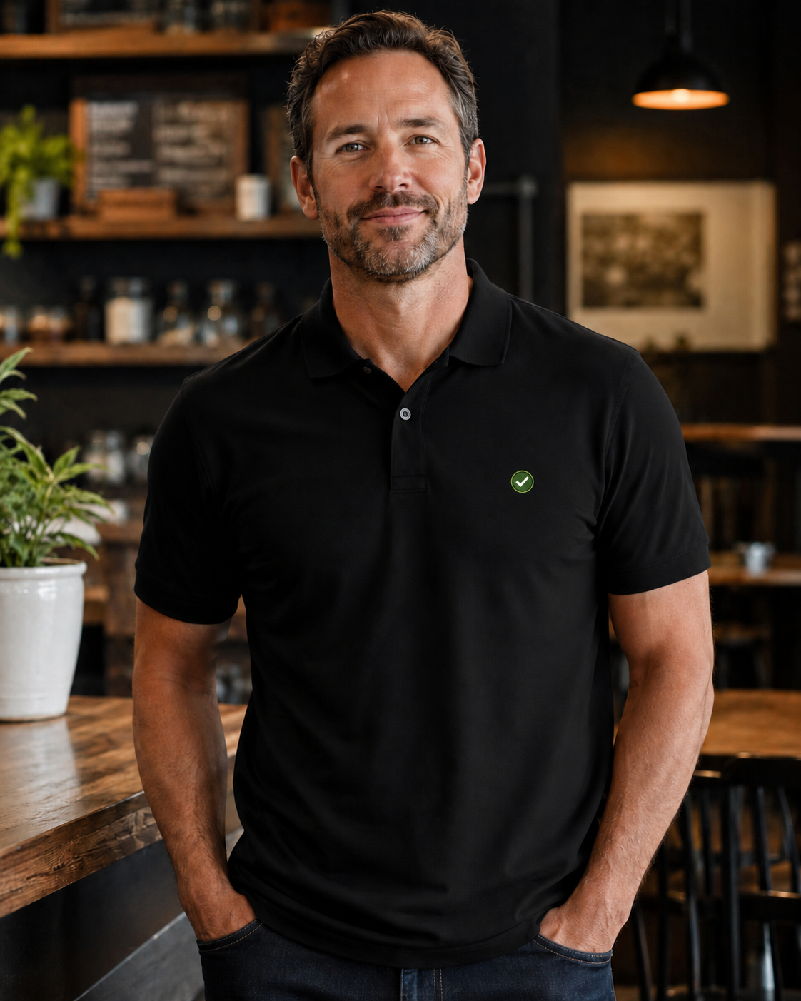 Earthsmart Emblem Polo -  Pique-Cotton / Organically Grown Cotton.