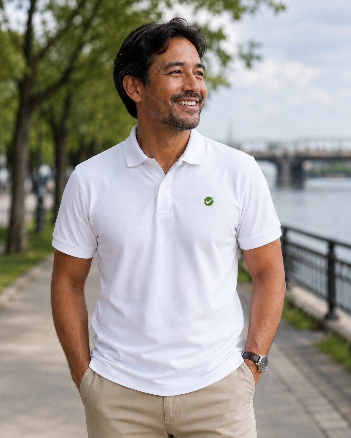 Earthsmart Emblem Polo -  Pique-Cotton / Organically Grown Cotton.