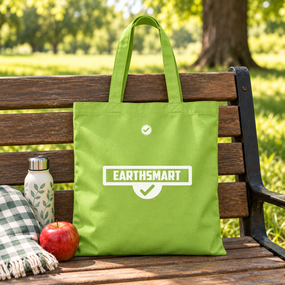 EARTHSMART 'ICONIC' LOGO' TOTE BAG (Limited edition, polar white logo).— (38cm x 42cm).