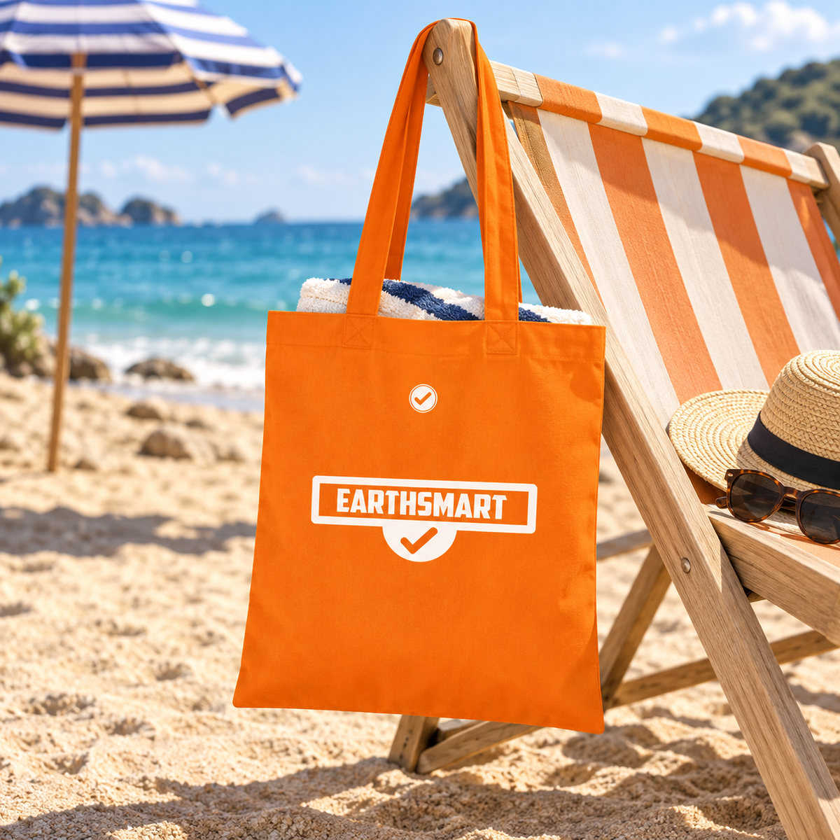 EARTHSMART 'ICONIC' LOGO' TOTE BAG (Limited edition, polar white logo).— (38cm x 42cm).